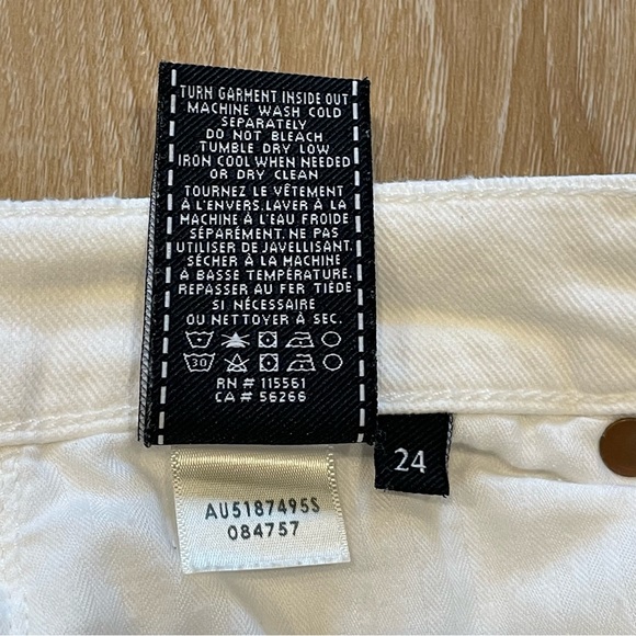 7 For All Man Kind White Denim Short - Picture 12 of 14